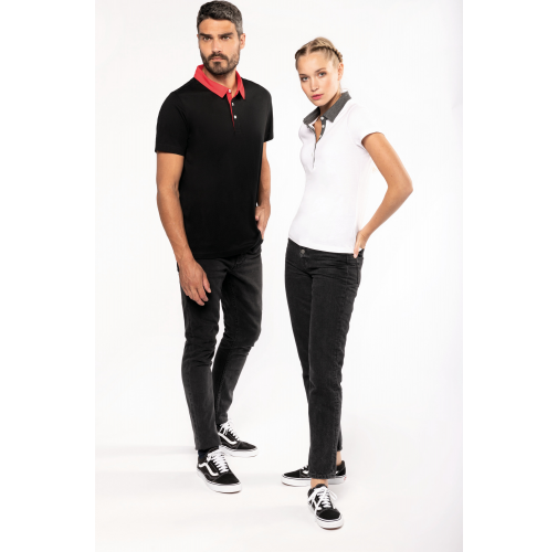 Polo jersey bicolor hombre