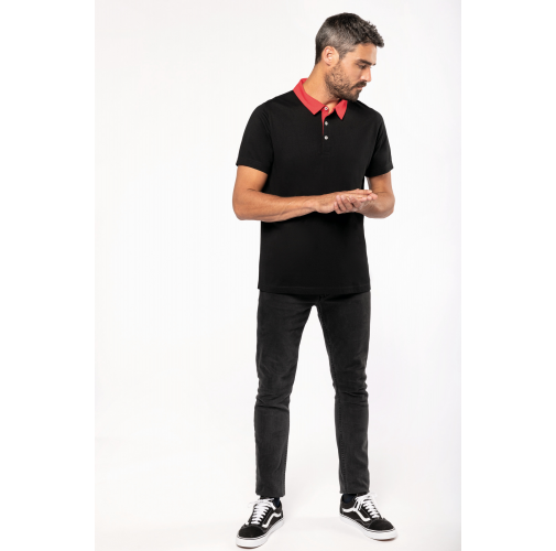 Polo jersey bicolor hombre