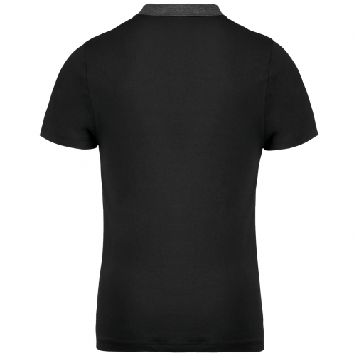black / dark grey heather Polo jersey bicolor hombre