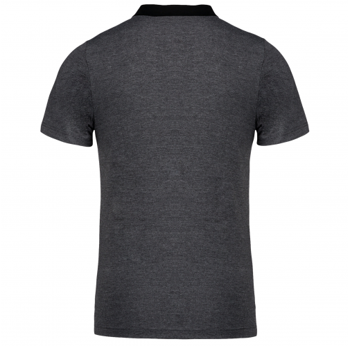 dark grey heather / black Polo jersey bicolor hombre