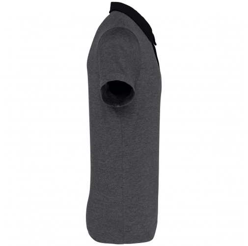 dark grey heather / black Polo jersey bicolor hombre
