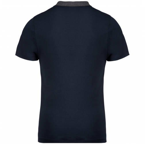 navy / dark grey heather Polo jersey bicolor hombre