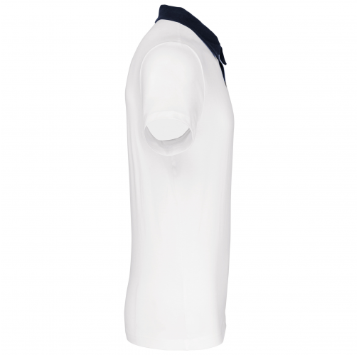 white / navy Polo jersey bicolor hombre