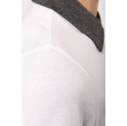 Polo jersey bicolor mujer