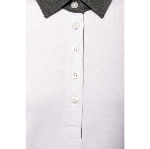Polo jersey bicolor mujer