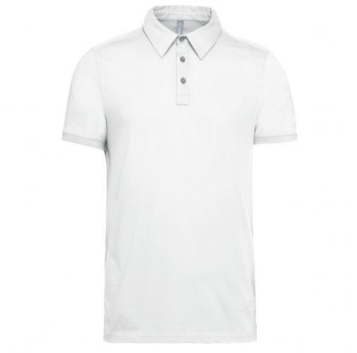 white Polo jersey manga corta hombre