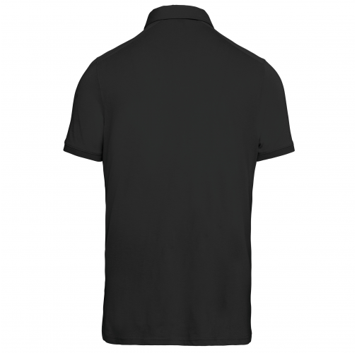 black Polo jersey manga corta hombre