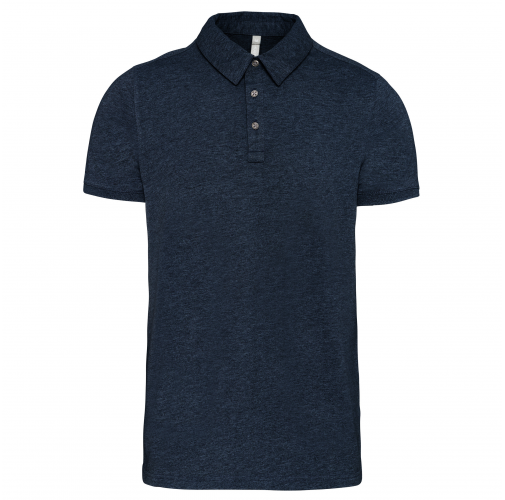 french navy heather Polo jersey manga corta hombre