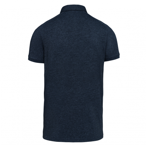 french navy heather Polo jersey manga corta hombre