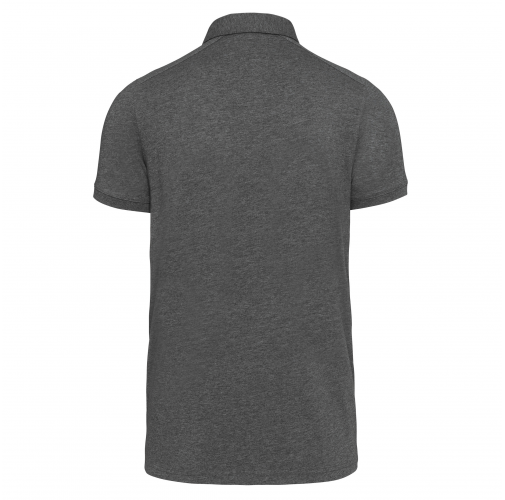 grey heather Polo jersey manga corta hombre