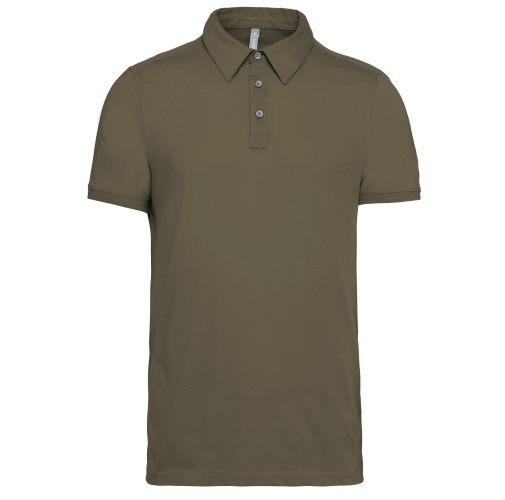 light khaki Polo jersey manga corta hombre
