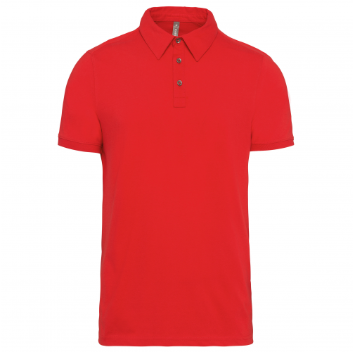 red Polo jersey manga corta hombre