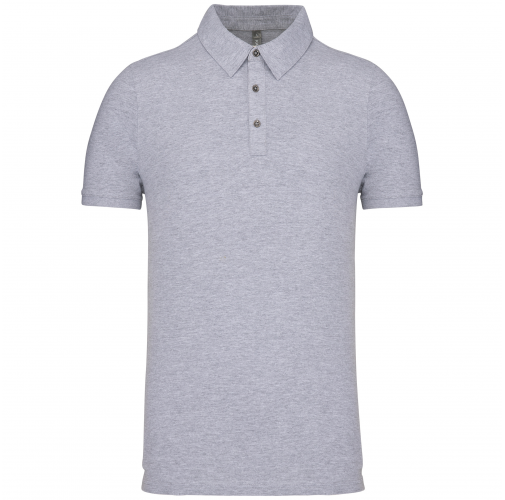 oxford grey Polo jersey manga corta hombre