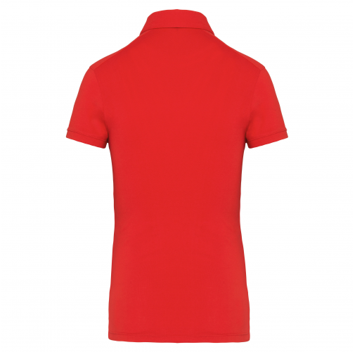 red Polo jersey manga corta mujer