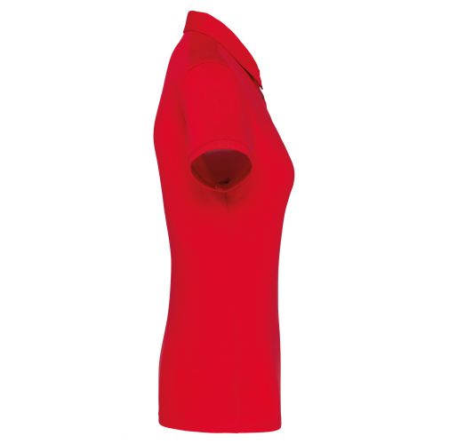 red Polo jersey manga corta mujer