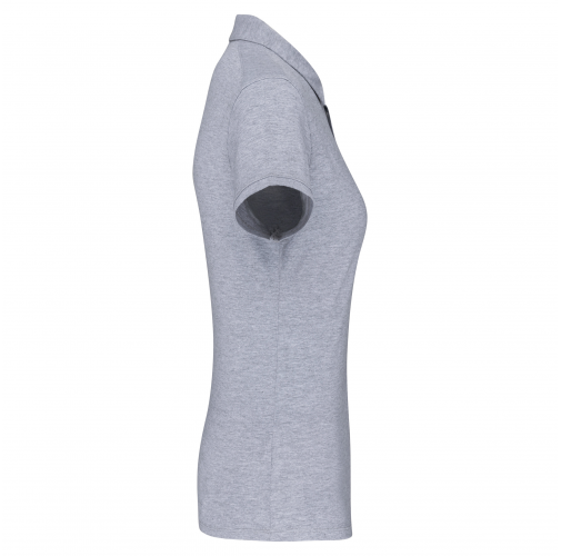 oxford grey Polo jersey manga corta mujer