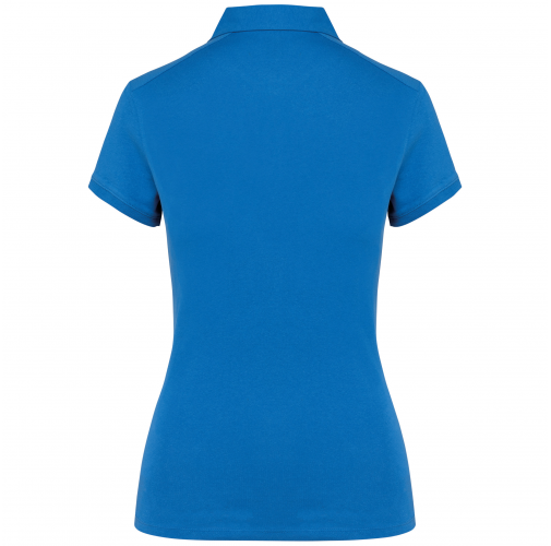 light royal blue Polo jersey manga corta mujer