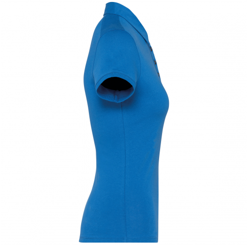 light royal blue Polo jersey manga corta mujer
