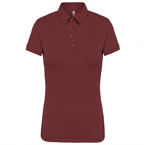 wine Polo jersey manga corta mujer