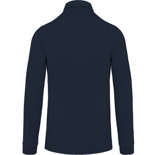 navy Polo jersey manga larga hombre