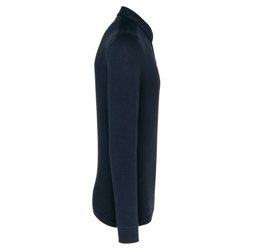 navy Polo jersey manga larga hombre