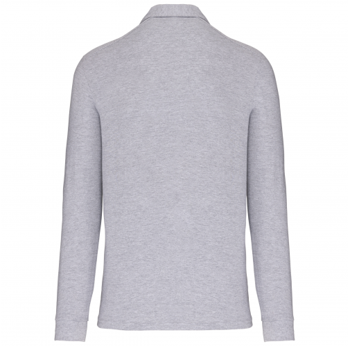 oxford grey Polo jersey manga larga hombre