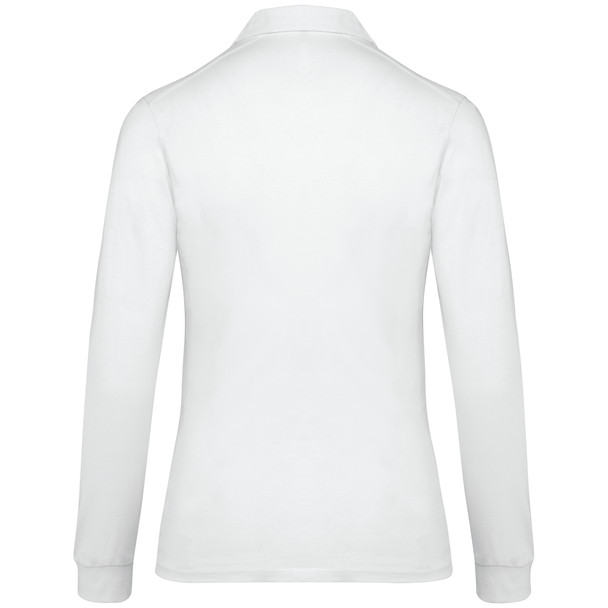 black Polo jersey manga larga mujer