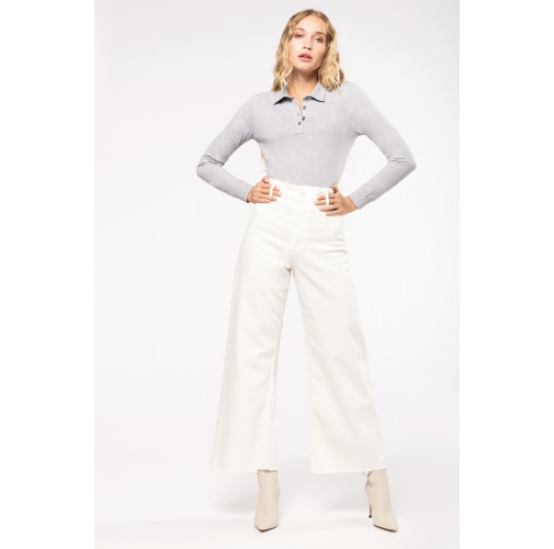Polo jersey manga larga mujer