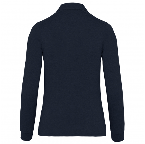 navy Polo jersey manga larga mujer