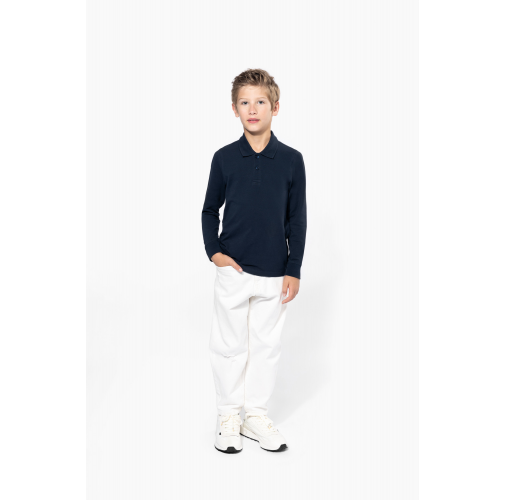 Polo manga larga infantil