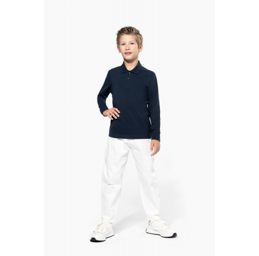 Polo manga larga infantil