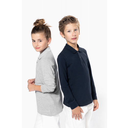 Polo manga larga infantil