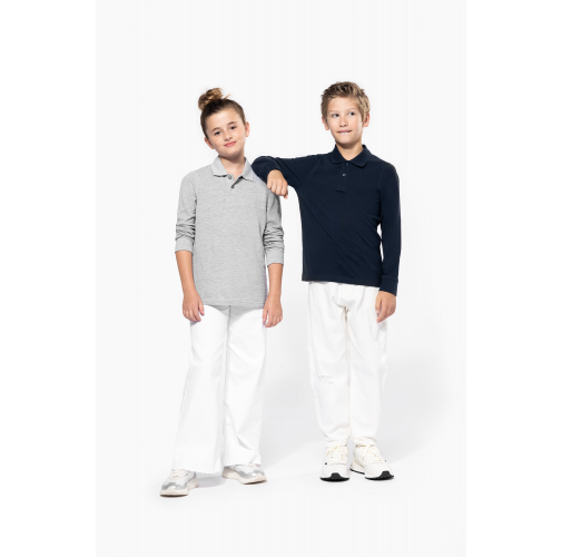 Polo manga larga infantil