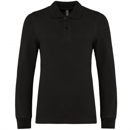 black Polo manga larga infantil