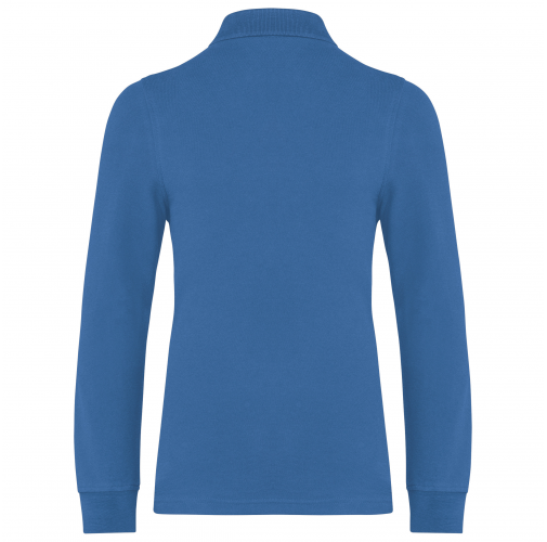 light royal blue Polo manga larga infantil