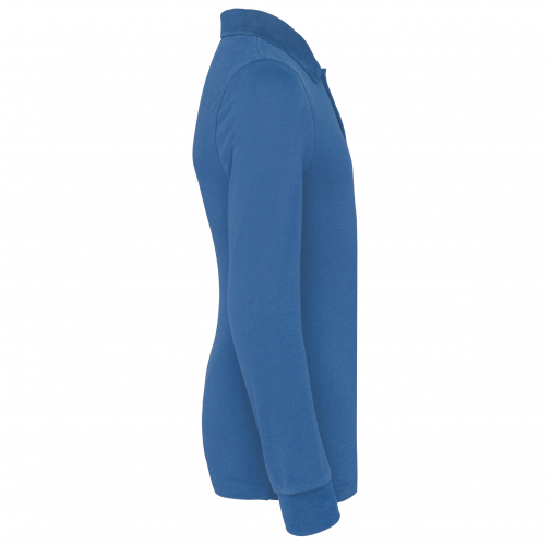 light royal blue Polo manga larga infantil