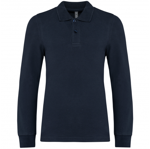navy Polo manga larga infantil