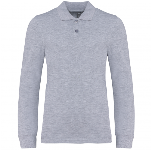 oxford grey Polo manga larga infantil