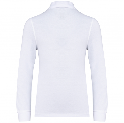 white Polo manga larga infantil