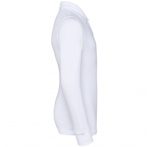 white Polo manga larga infantil