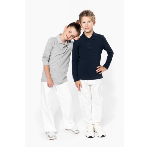 Polo manga larga infantil