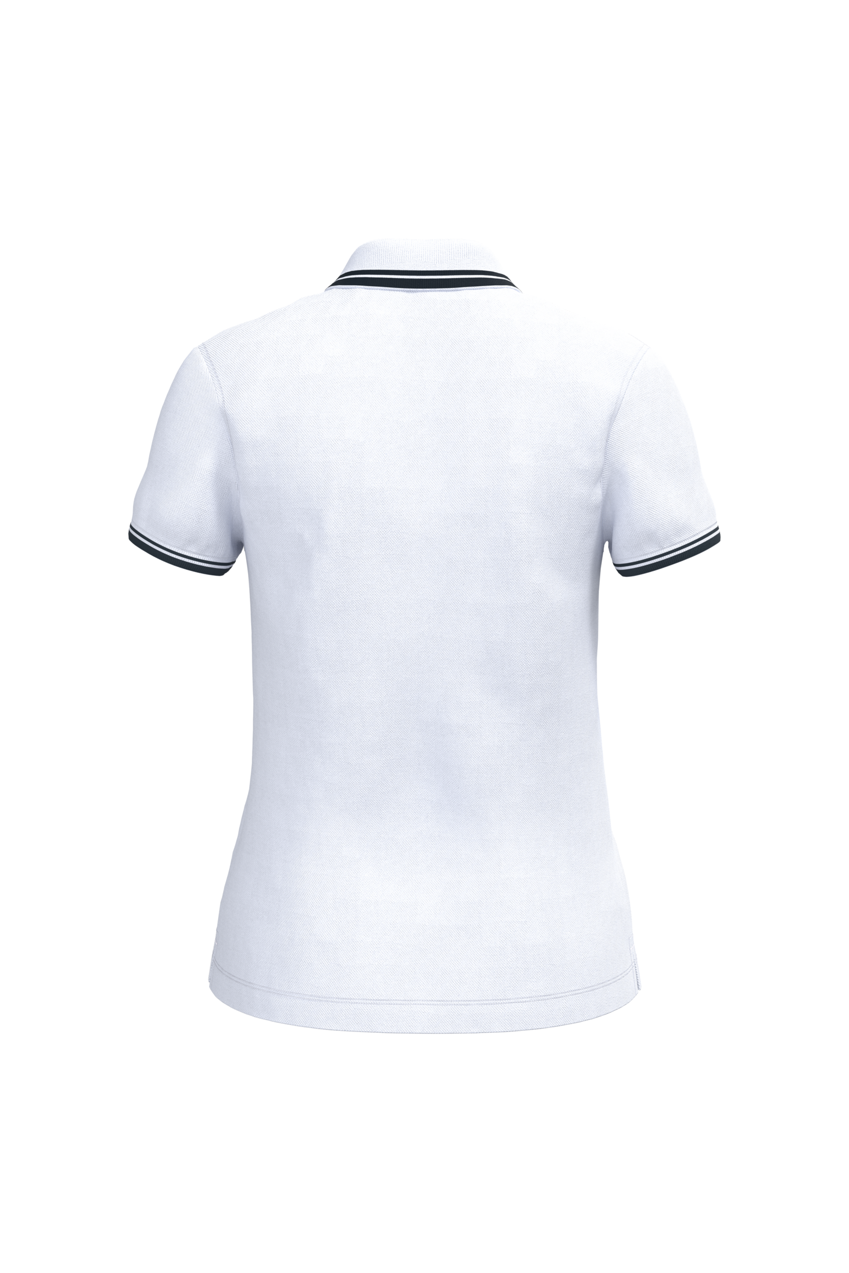 Polo de manga corta para mujer con ribetes contrastados