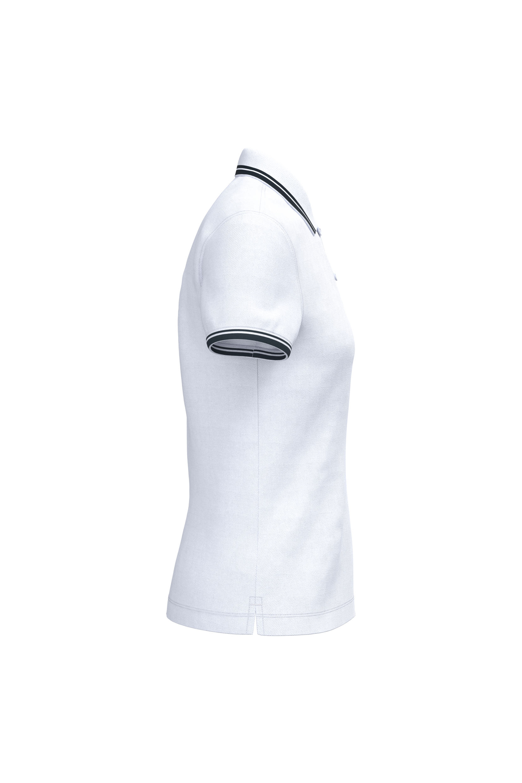 Polo de manga corta para mujer con ribetes contrastados