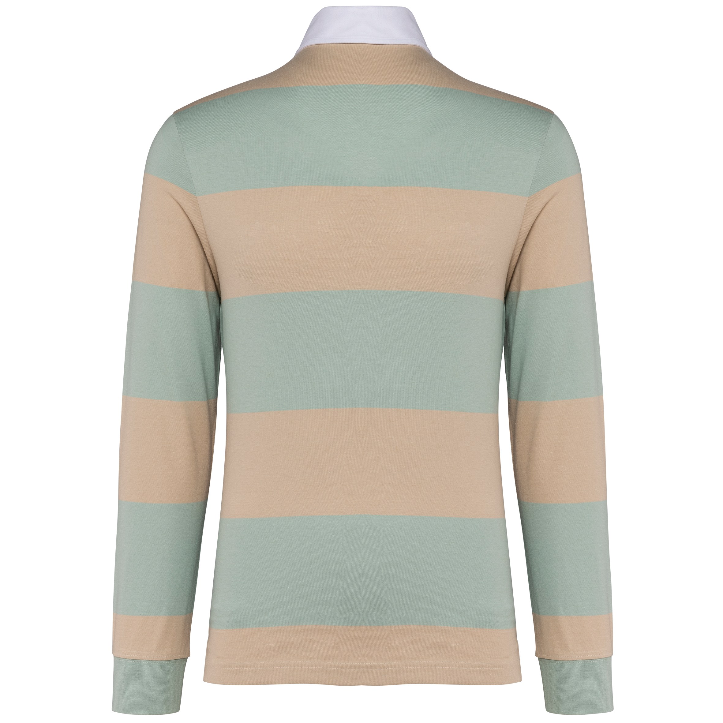 black / white stripes Polo a rayas manga larga unisex