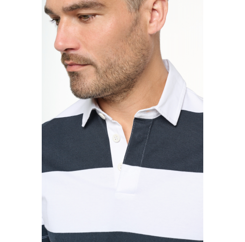 Polo a rayas manga corta unisex