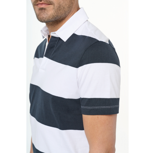 Polo a rayas manga corta unisex