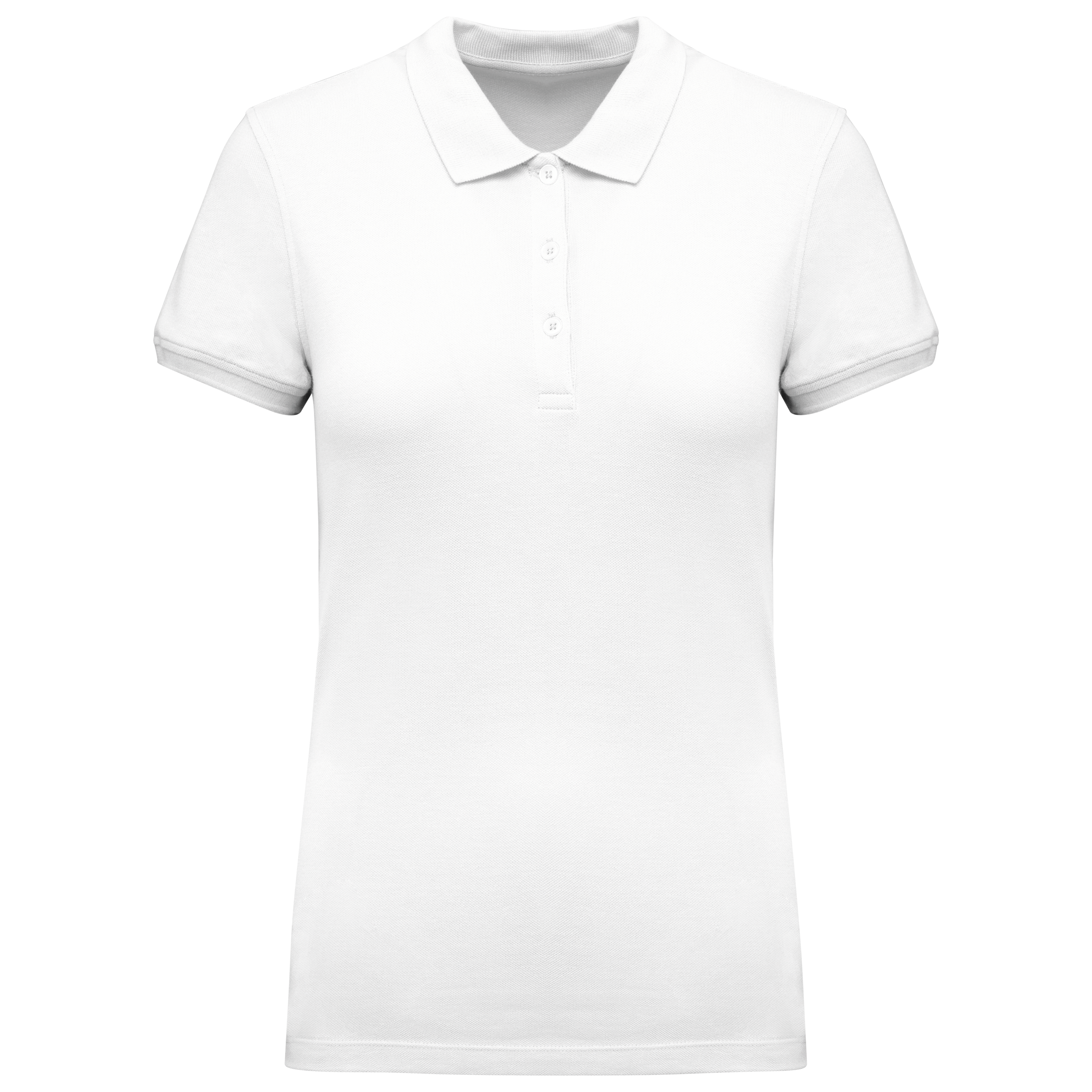 Polo de punto piqué manga corta mujer