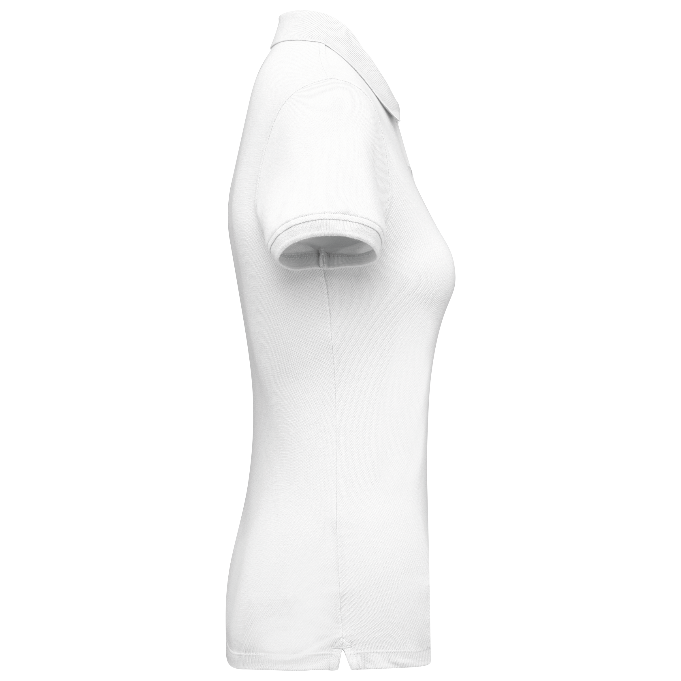 Polo de punto piqué manga corta mujer