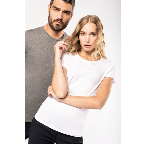 Camiseta Supima® cuello redondo maga corta mujer