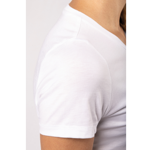 Camiseta Supima® cuello redondo maga corta mujer
